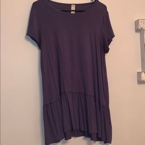 size medium, blue flowy tunic top.